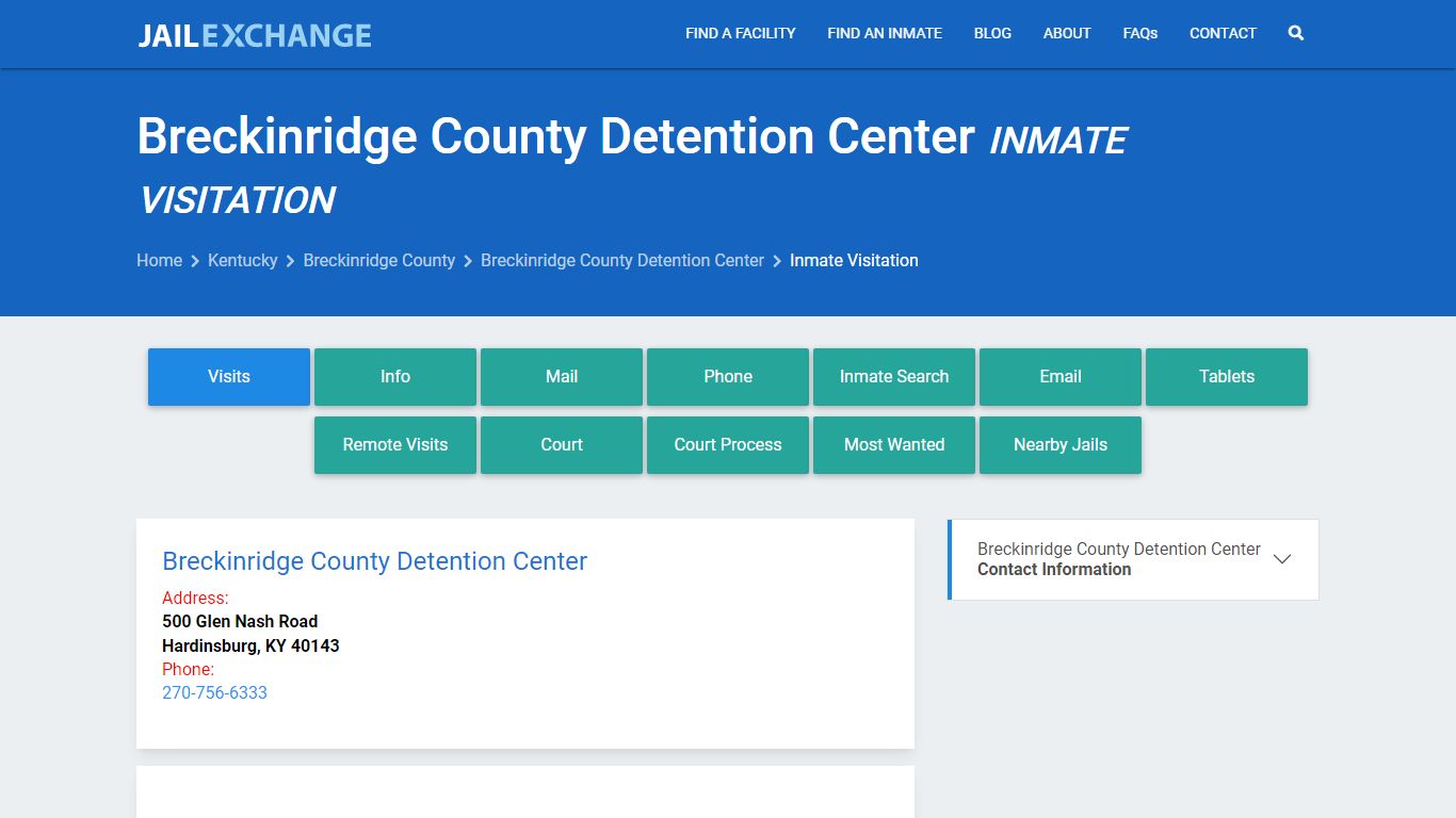 Inmate Visitation - Breckinridge County Detention Center, KY